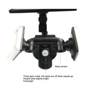 Lampione solare da cortile doppia testa 56 LED IP65