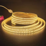 Striscia LED SMD 2835 1200 LED da 10 m, CA 220 V-240 V, spina europea, 10m