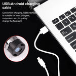 Torcia tascabile Luce forte 3 modalità Ricaricabile tramite USB, 9