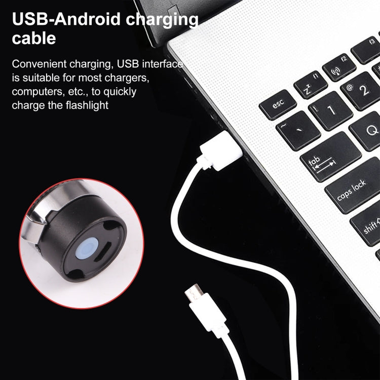 Torcia tascabile Luce forte 3 modalità Ricaricabile tramite USB, 9