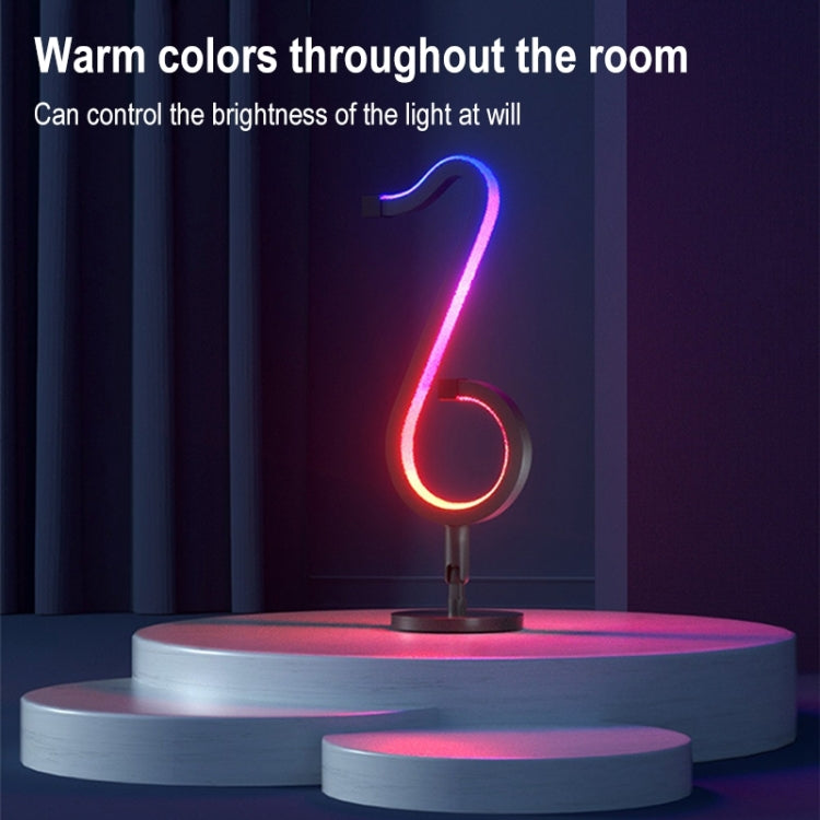 Lampada da scrivania domestica RGB a colori illusori con nota musicale