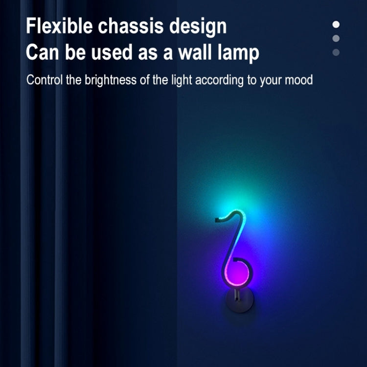 Lampada da scrivania domestica RGB a colori illusori con nota musicale