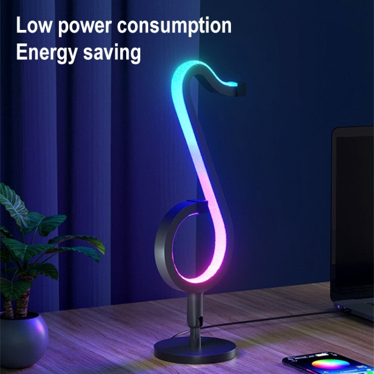 Lampada da scrivania domestica RGB a colori illusori con nota musicale