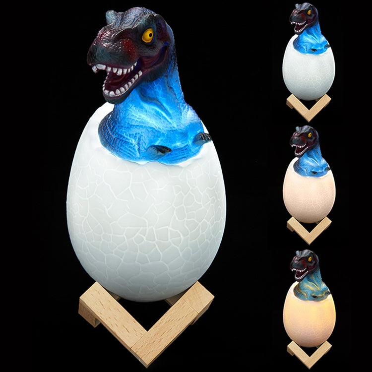 Luce notturna decorativa 3D a forma di tirannosauro Creative Touch, versione a 3 colori, Tyrannosaurus