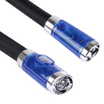 Torcia stereo creativa a doppia testa con collo a mani libere, lampada da lavoro, lampada automatica con 4 luci a LED e impugnatura in gomma morbida