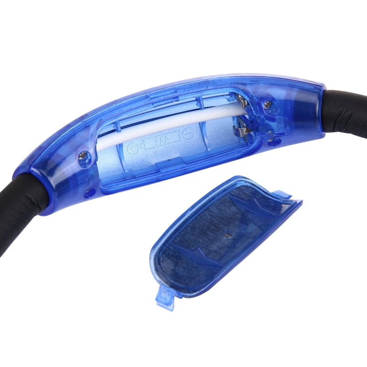 Torcia stereo creativa a doppia testa con collo a mani libere, lampada da lavoro, lampada automatica con 4 luci a LED e impugnatura in gomma morbida