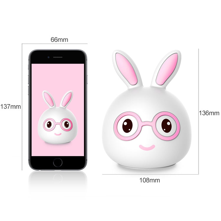 Luce notturna decorativa a LED Happy Rabbit Creative Touch 3D, versione con batteria AAA, AAA Battery Version (Pink), AAA Battery Version (Blue)
