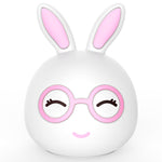 Luce notturna decorativa a LED 3D Happy Rabbit Creative Touch, versione con ricarica USB