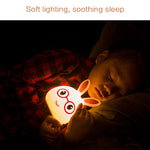 Luce notturna decorativa a LED 3D Happy Rabbit Creative Touch, versione con ricarica USB