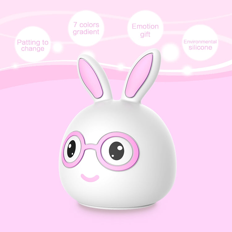 Luce notturna decorativa a LED 3D Happy Rabbit Creative Touch, versione con ricarica USB
