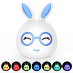 Luce notturna decorativa a LED 3D Happy Rabbit Creative Touch, versione con ricarica USB