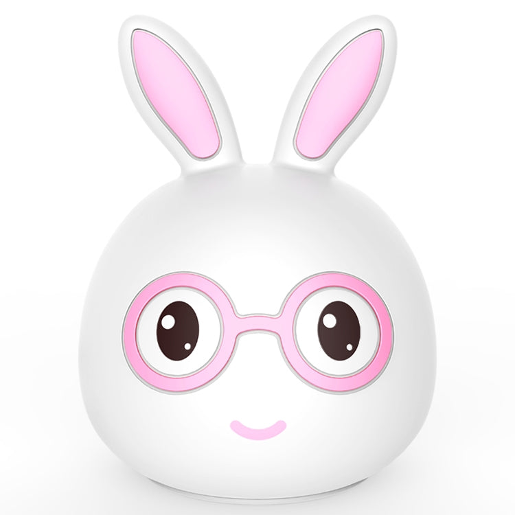 Luce notturna decorativa a LED 3D Creative Touch con coniglio sorridente, versione con ricarica USB, USB Charging Version (Pink), USB Charging Version (Blue)