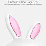 Luce notturna decorativa a LED 3D Creative Touch con coniglio sorridente, versione con ricarica USB, USB Charging Version (Pink), USB Charging Version (Blue)