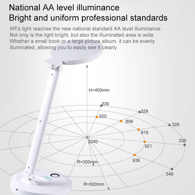 Lampada da scrivania pieghevole per protezione degli occhi a LED per l'apprendimento degli studenti, alimentata tramite USB, USB Powered