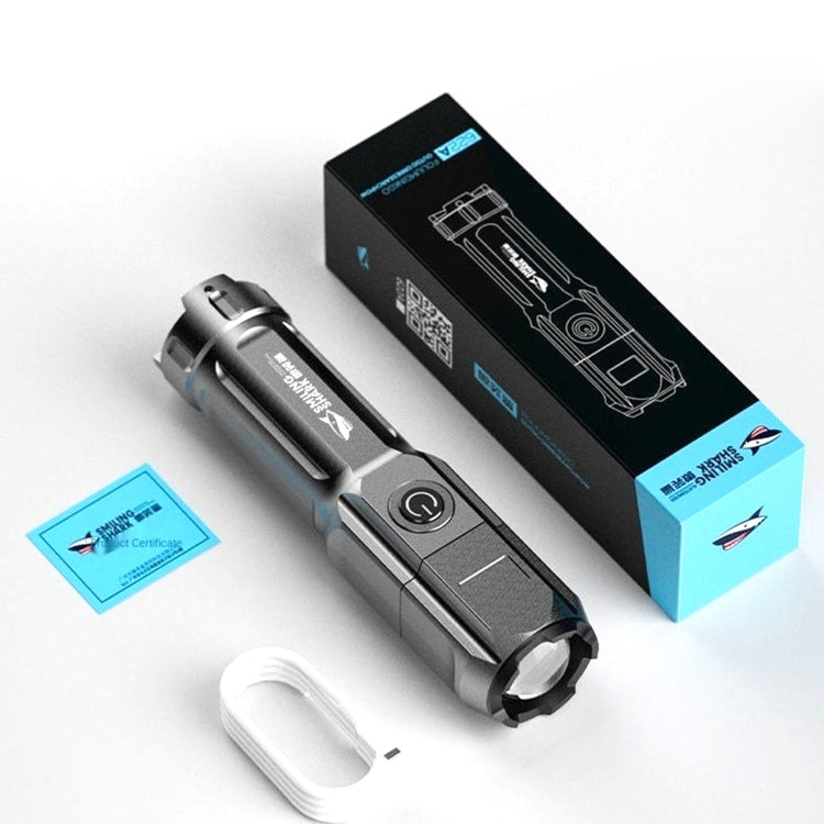 SMILING SHARK 622A Torcia LED luminosa a tre marce con messa a fuoco telescopica, 622A