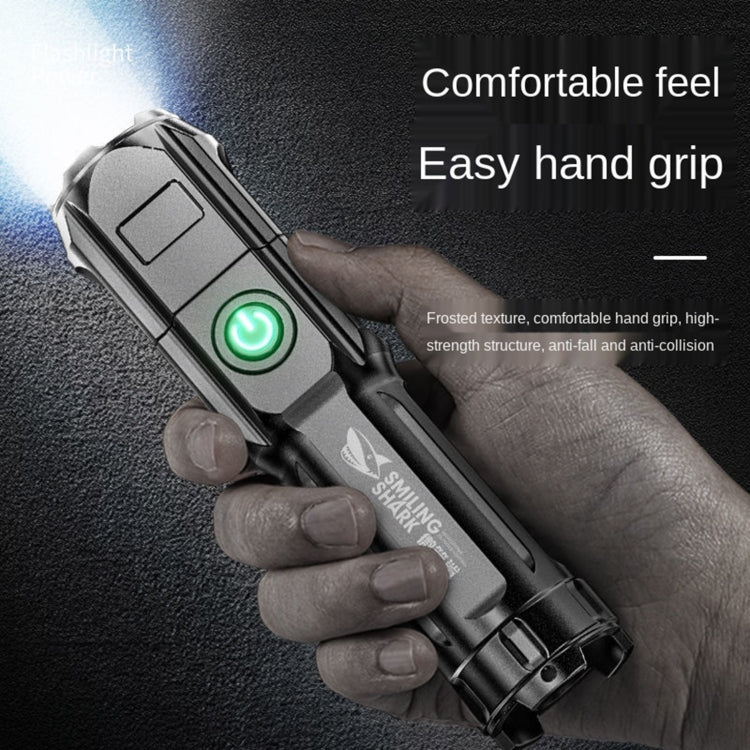 SMILING SHARK 622A Torcia LED luminosa a tre marce con messa a fuoco telescopica, 622A