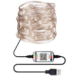 Decorazione natalizia Stringa di filo di rame RGB Luce Controllo APP mobile Bluetooth, Lunghezza: 10 m 100 LED, 10m 100 LEDs