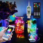 Decorazione natalizia Telecomando USB con filo di rame e controllo APP mobile Bluetooth, Lunghezza: 20 m 200 LED, Remote Controller & APP Control, Length: 20m 200 LEDs