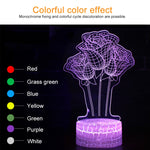 Tre palloni modellano il tocco creativo della crepa che attenua la luce notturna decorativa colorata 3D, Three Footballs Shape