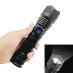 L-839 Torcia LED portatile XPE Glare con faretto ricaricabile tramite USB, L-839