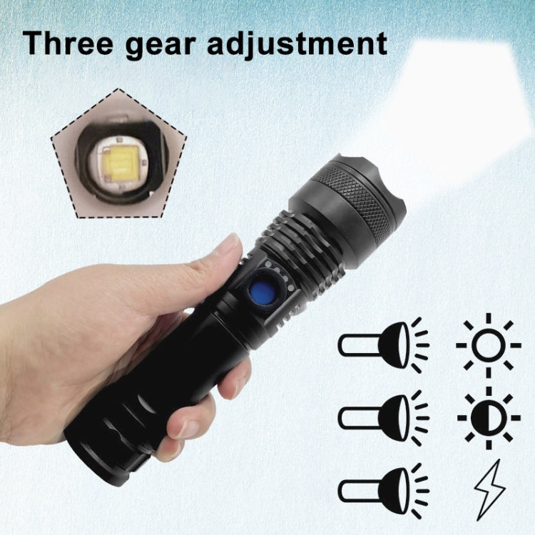 L-839 Torcia LED portatile XPE Glare con faretto ricaricabile tramite USB, L-839