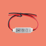 Dimmer controller mini 3 tasti da 5 pezzi per striscia luminosa LED monocolore, DC 12-24V