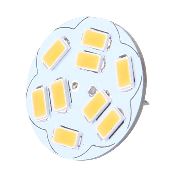 G4 4W 200LM 9 LED SMD 5730 Luce decorativa rotonda per decorazioni interne/esterne, DC 12V, perni posteriori, LED1512WL, LED1512WW