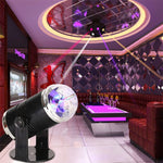 Spina europea per luci da palco a LED con mini sfera magica rotante da 3 W, EU Plug