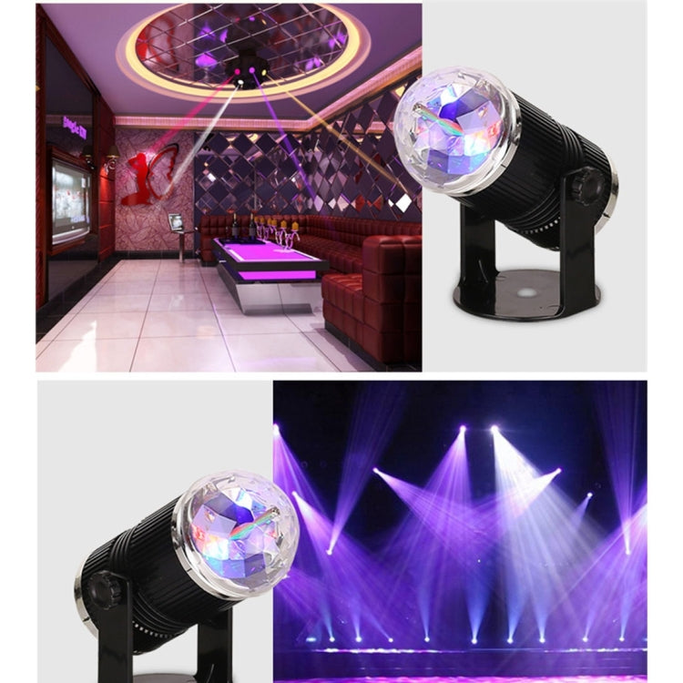Spina europea per luci da palco a LED con mini sfera magica rotante da 3 W, EU Plug
