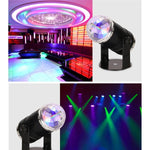 Spina europea per luci da palco a LED con mini sfera magica rotante da 3 W, EU Plug