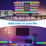 WS2812B Luce RGB 5050 SMD LED Luce a corda impermeabile con involucro, 30 LED/m, DC 12V, Lunghezza: 5 m, Casing Rope Light 30 LED/m
