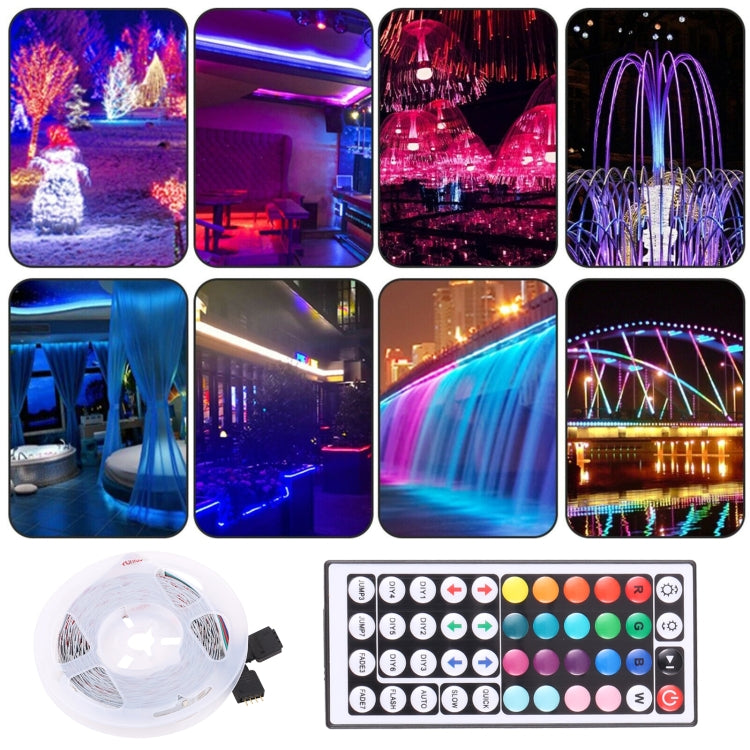 Luce a corda LED RGB Bare Board 2835 SMD, 60 LED/m, lunghezza: 5 m, 12 V 2 A 100-240 V, con telecomando a 44 tasti, 2835 SMD RGB LED, 5m, with 44-key Remote Control