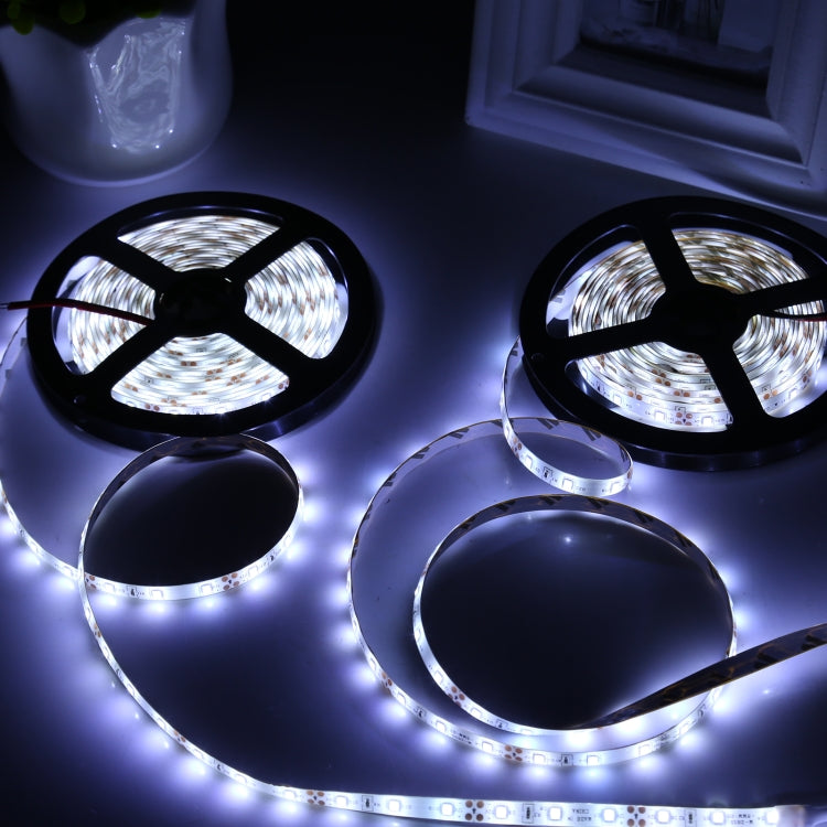 2 pezzi Bare Board 2835 SMD dimmerabile a luce bianca/luce calda LED a corda, 60 LED/m, lunghezza: 5 m, 12 V 2 A 100-240 V, 2835 SMD LED, 5m x 2