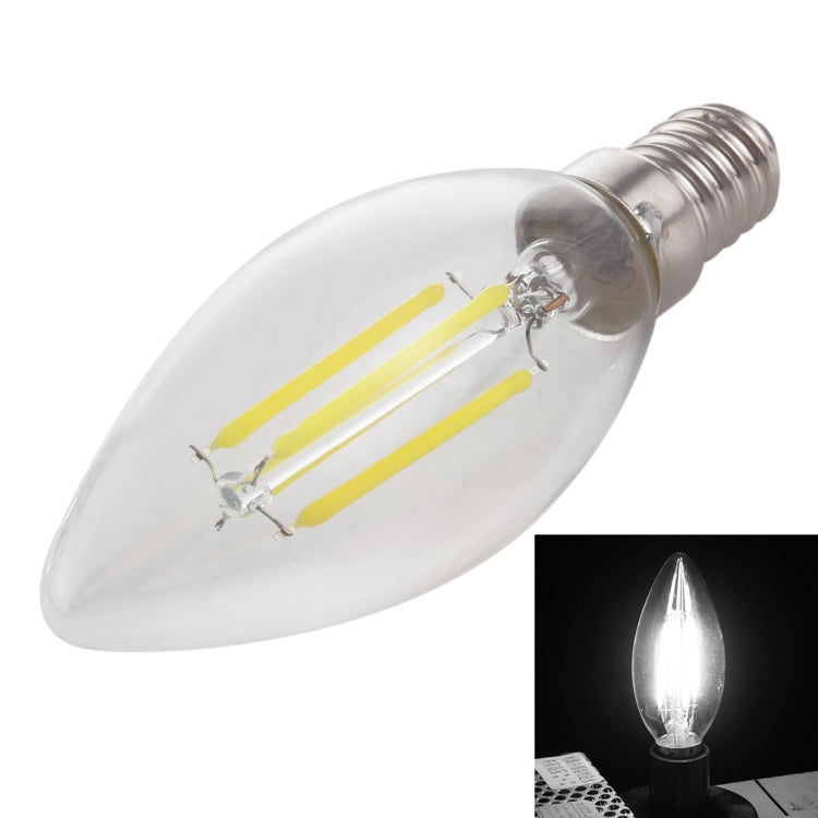 C35 E14 4W 4 LED 300 LM 3000K Lampadina a filamento LED retrò dimmerabile Luce a risparmio energetico, CA 220V, Apiciform E14 4W 220V Warm White, Apiciform E14 4W 220V White Light