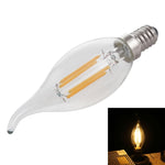C35 E14 4W 4 LED 300 LM 3000K Lampadina a filamento LED retrò dimmerabile Luce a risparmio energetico, CA 220V, Long Tail E14 4W 220V Warm White, Long Tail E14 4W 220V White Light