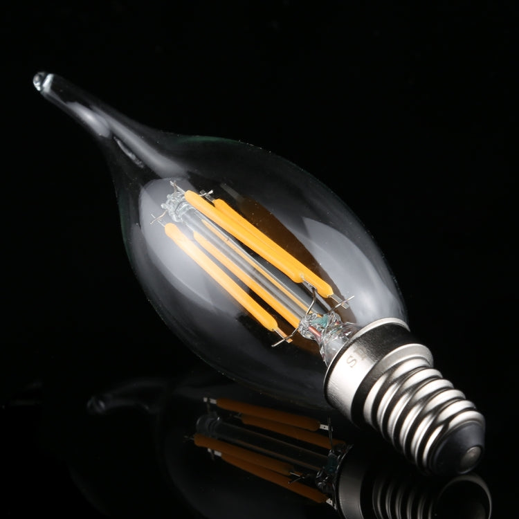 C35 E14 4W 4 LED 300 LM 3000K Lampadina a filamento LED retrò dimmerabile Luce a risparmio energetico, CA 220V, Long Tail E14 4W 220V Warm White, Long Tail E14 4W 220V White Light