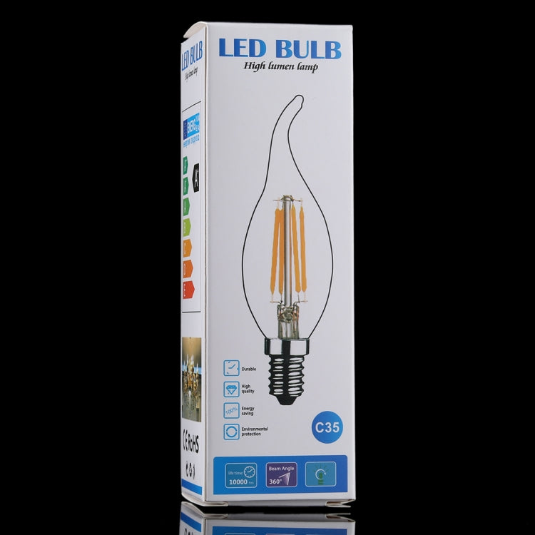 C35 E14 4W 4 LED 300 LM 3000K Lampadina a filamento LED retrò dimmerabile Luce a risparmio energetico, CA 220V, Long Tail E14 4W 220V Warm White, Long Tail E14 4W 220V White Light