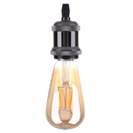 Portalampada con base per lampadina a vite vintage retrò E27, lampadina non inclusa, CA 85-265 V