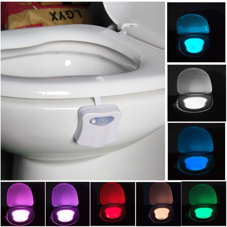 Illuminazione interna a 8 colori Luci notturne Sensore di movimento LED Coprisedile per WC Lampada luminosa