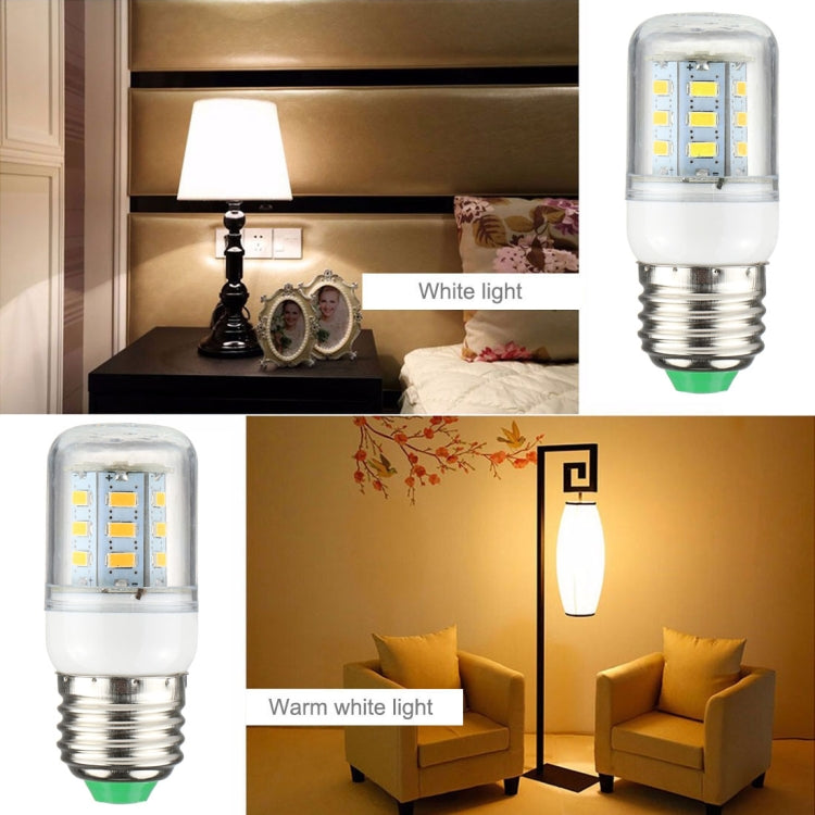 Lampadina a risparmio energetico SMD 5730, CC 12-30 V, E27 24 LEDs White Light, E27 24 LEDs Warm White