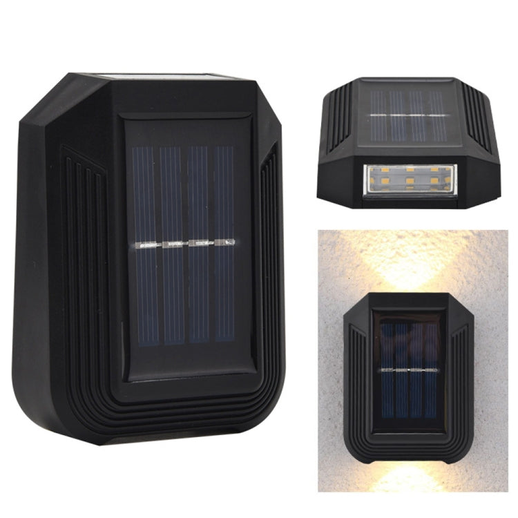 Lampada da parete solare 6 LED per esterni 14x10x4 cm