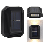 Lampada da parete solare 6 LED per esterni 14x10x4cm