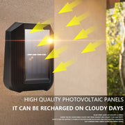 Lampada da parete solare 6 LED per esterni 14x10x4cm