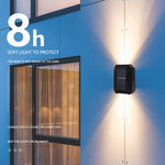 Lampada da parete solare 6 LED per esterni 14x10x4 cm