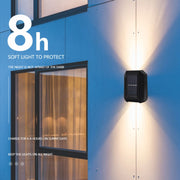 Lampada da parete solare 6 LED per esterni 14x10x4cm