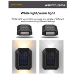 Lampada da parete solare 6 LED per esterni 14x10x4 cm