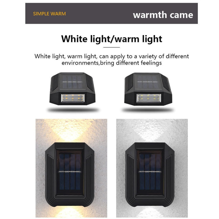 Lampada da parete solare 6 LED per esterni 14x10x4 cm