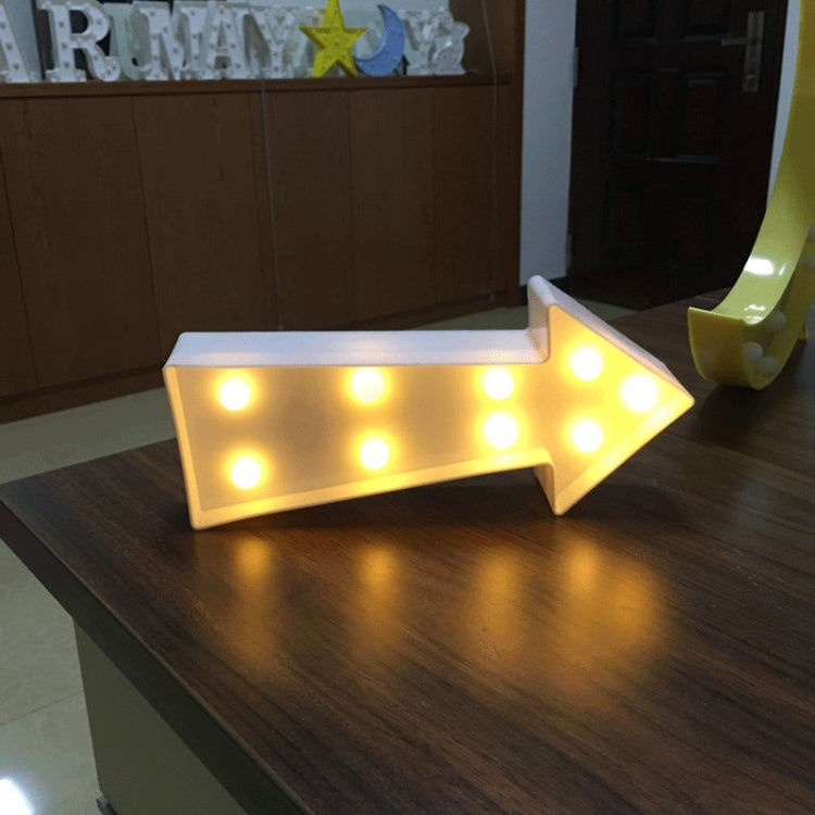 Lampada da tavolo per matrimoni, 2 batterie AA alimentate a batterie, luce notturna, Arrow Sign