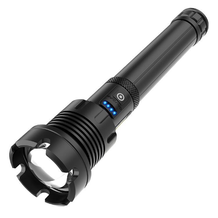 Torcia a LED P90 + COB impermeabile con ricarica micro USB di tipo lungo, supporto display di alimentazione e messa a fuoco telescopica e regolazione della luminosità a 7 livelli, P90