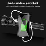 Torcia a LED P90 + COB impermeabile con ricarica micro USB di tipo lungo, supporto display di alimentazione e messa a fuoco telescopica e regolazione della luminosità a 7 livelli, P90
